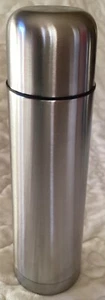 Stainless Steel Insulated Hot & Cold Drink 16 oz Thermos, Bullet Line ASI #42424 - Picture 1 of 10