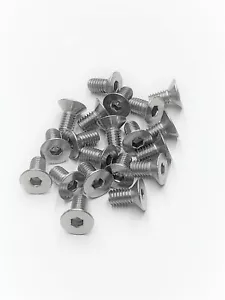 Stainless Steel 4x8mm Flat Head Machine Screws (20) HPI  110070 HEX D812 Z621 - Picture 1 of 1