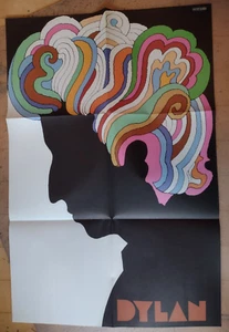 CANADA!!! NM BOB DYLAN Greatest Hits MILTON GLASER POSTER 1976 LP FOLK SHRINK - Picture 1 of 4