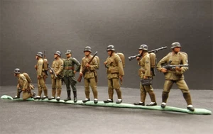 1:72 Handmade WWII Chinese Military Figure 8 Soldiers Sand Table Painted Model - Picture 1 of 5