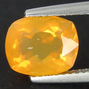 Piedra preciosa suelta de ópalo de fuego mexicano corte cojín clásico natural de 9,3 x 7,7 mm de 1,96 quilates - Imagen 1 de 3