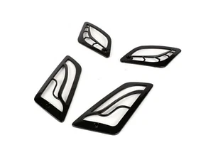 Vespa GTS GTV 125 250 300 Moto Nostra Indicator Grill Gloss Black Shiny Covers - Picture 1 of 6