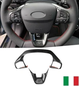 Kit 2 Adhesive Inserts for Ford Fiesta MK8 ST Line Carbon Logo Steering Wheel - Picture 1 of 7