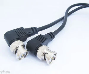 Cable coaxial cola de cerdo macho a macho RG58 75 ohmios de ángulo recto 10 piezas - Imagen 1 de 5