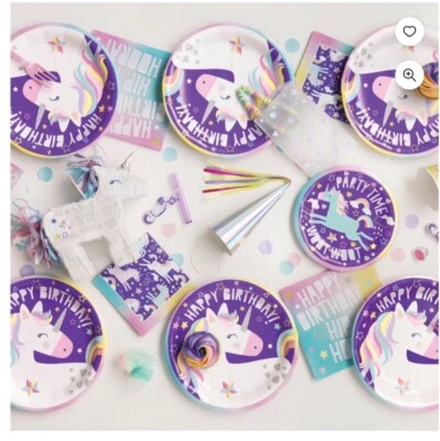 UNIQUE UNICORN Birthday Party Supplies Plates-Napkins-Tablecover-Cups-MORE- YOU CHOOSE!