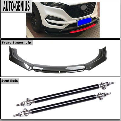 Спойлер-разделитель кромок переднего бампера из углеродного волокна для Hyundai Tucson 5-21 - Изображение 1 из 4