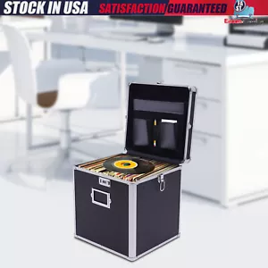 Vinyl Schallplatten Aufbewahrungsbox für bis zu 50+ 12 Zoll Alben, Schallplattenkiste, LP Album S - Bild 1 von 19