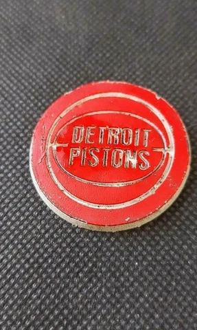 NBA Detroit Pistons Round Red Vintage Rubber Fridge Magnet Basketball Sports OOP Cover