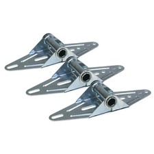 (Pack of 3) 14 Gauge Garage Door #1 Hinges, Predrilled Assorted Hole Combination