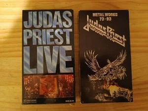 2 Judas Priest VHS Tapes ~ Metal Works 73-93 (PROMO) & Judas Priest Live  - Picture 1 of 6