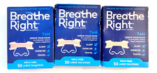 Breathe Right TAN Nasal Strips LARGE 30/Ct DMG.BOX *Lot Of 3*-EXP. 02/2028