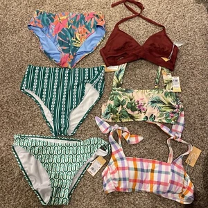 Traje de baño de una pieza acanalado en el hombro con volantes para mujer - Kona Sol - grande verde #m2 - Imagen 1 de 5