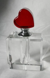 Oleg Cassini Kristall Parfum Flakon, unwiderstehliche Farbe, Herzform Top - Bild 1 von 4