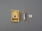 Brass Cupboard Lock & Key -  50X30x11mm - Left Hand -  2-Lever - Good Quality