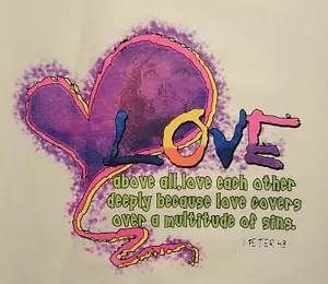 LOVE ABOVE ALL, LOVE EACH OTHER CHRISTIAN JESUS SHIRT #SC-53 - Bild 1 von 3