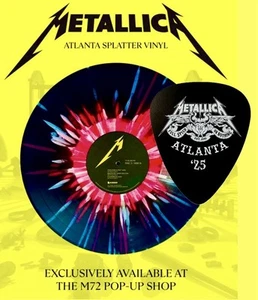 Metallica ATLANTA 2025 Pop Up 72 Seasons Splatter Vinyl & Jumbo Guitar Pick - Imagen 1 de 6