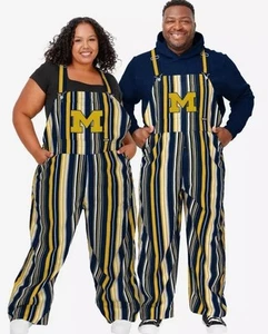 FOCO NWT Michigan Wolverines Hyper Stripe Bib Overalls Size xl - Picture 1 of 7