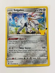 Solgaleo Holo Holo Rare Celebrations 021/025 NM Pokemon NM - Picture 1 of 1