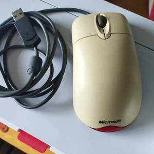 Vintage/Retro Microsoft Wheel Mouse Optical 1.1A USB and PS/2 Compatible♡♡ - Picture 1 of 7