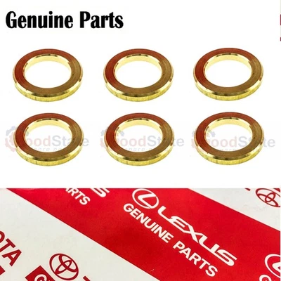 Genuine LandCruiser HZJ73 HZJ71 HZJ70 HZJ105 1HZ Injector Nozzle Seat Washer x6 - Image 1 of 2