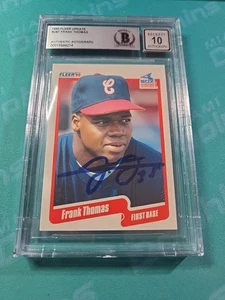 1990 Fleer Frank Thomas RC Autograph Beckett 10!! Chicago White Sox - Picture 1 of 4