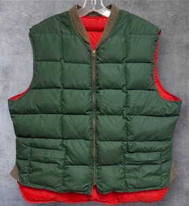 Vintage 1950's Pioneer Sportswear Down-Fill Insulated Reversible Vest Union Made - Picture 1 of 11