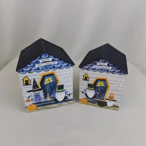 Set 2 Stück Molly & Rex Happy Halloween Wichtel Karton Aufbewahrung oder Geschenkboxen #C463 - Bild 1 von 9