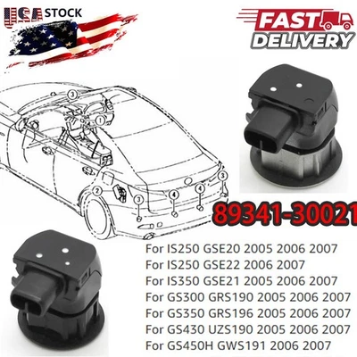 2x Sensor Auxiliar de Estacionamento 89341-30021 compatível com Lexus IS F GS350 GS430 IS250 IS350 EUA - Imagem 1 de 4