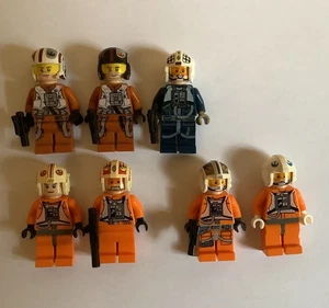 Poe Dameron, Luke Skywalker, Jet Porkins, rebel pilot Lego Minifigures - Picture 1 of 5