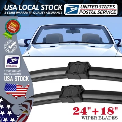 Par de limpiaparabrisas sin soporte de 24" y 18" para BMW 335d 335i 335i xDrive Foto 1 de 4