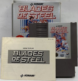 Blades of Steel NES (Nintendo Entertainment System, 1988) Box, Game, Manual
