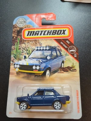 2018 Matchbox Datsun 510 Rally Blue 13/20 73/100- 1:64 Scale - Image 1 of 2