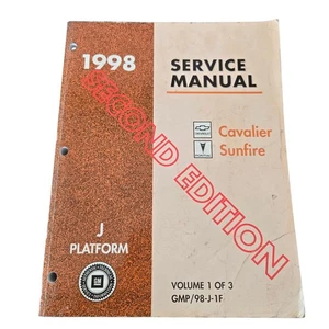 1998 GM Cavalier Sunfire Service Manual Volume 1 OEM Factory Book J Platform - Picture 1 of 7