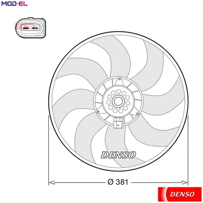 FAN ENGINE COOLING DER02006 FOR AUDI A6/S6/Allroad DDDA/CNHA/CSUD/DDCB 2.0L 4cyl - Image 1 of 4