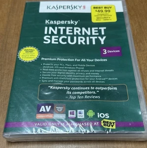 Kaspers Internet Security Premium Protection 3 Devices 2014 Sealed MAC iOS & - Picture 1 of 4