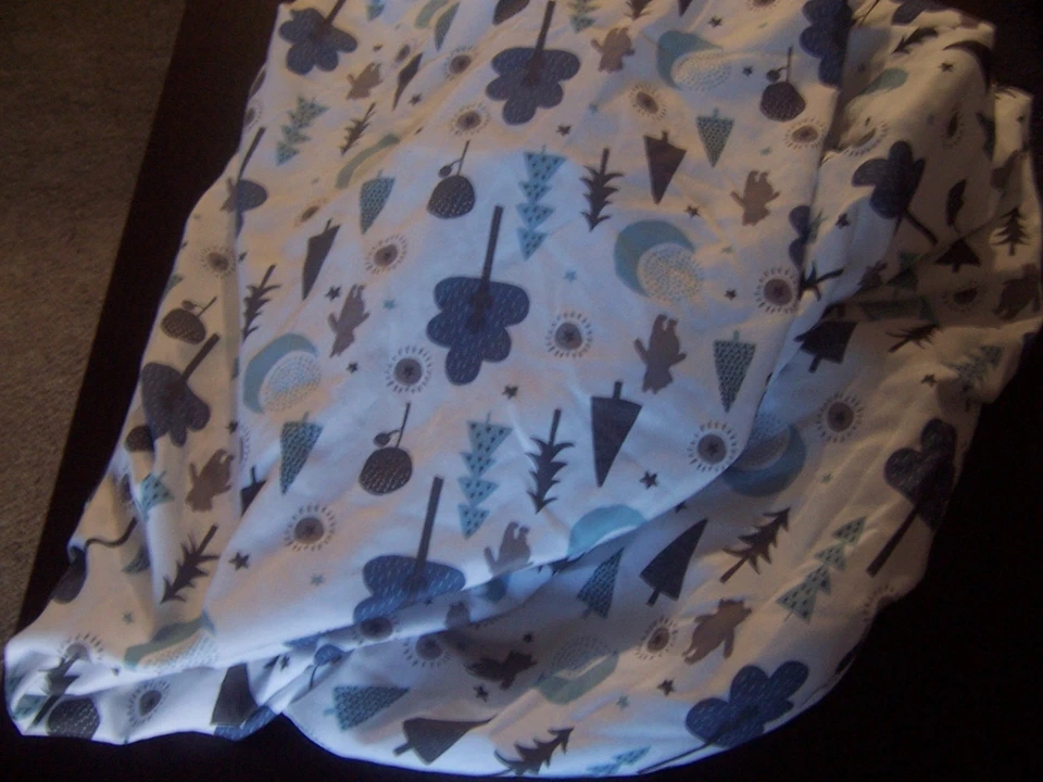 Sábana bajera ajustable Disney Baby Forever Pooh blanco/azul oso Foto 1 de 1