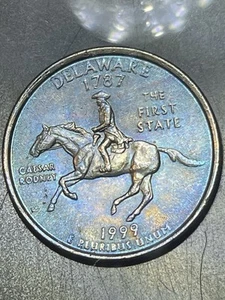 1999-P Delaware State Quarter 'Spitting Horse' Coin - Picture 1 of 5
