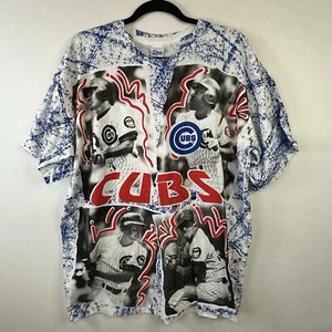 Vintage 1992 Chicago Cubs T Shirt Single Stitch AOP XL X-Large Salem Sportswear - Picture 1 of 15