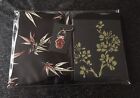 retro Oriental Bamboo Cherry Blossom A6 Notebook +cosmetic Bag 2 Piece Gift Set