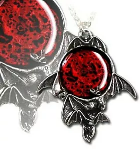 Pendente BLOOD MOON In Peltro ALCHEMY GOTHIC - Foto 1 di 1