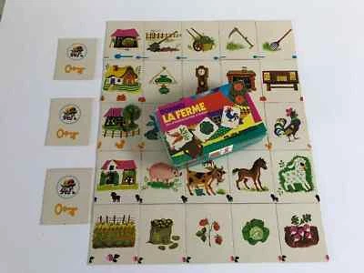 20⚜Ancien Domino La Ferme Jeu D'association D'idées Jeu Éducatif Fernand Nathan - Photo 1/3