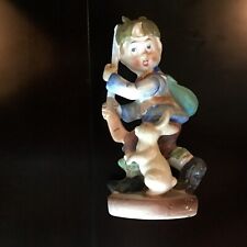 vintage Napco Ceramic Boy Hunting With Rabbit Japan 5.5" Hand Painted Figurine