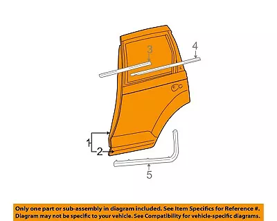 CHRYSLER OEM 01-03 PT Cruiser Rear Door Door Components-Door Shell 5015896AD Foto 1 de 2