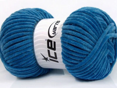 Ice Yarns Chenille Baby Yarn - Dark Blue - Eyelash 100g/120m Medium 54155 - Image 1 of 3