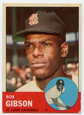 1963 Topps Bob Gibson #415 Original - Crease
