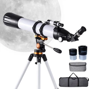 800mm Astronomical Telescope 90mm with Phone Adapter for Beginner Moon Watching - Picture 1 of 9