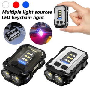 Multi-function Mini Keychain LED Flashlight USB Rechargeable Portable Torch - Bild 1 von 18