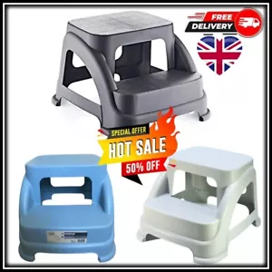 2 Step Hobby Merdivo Stool Textured Surface Extra Grip Softer Plastic 120kg NEW - Picture 1 of 10