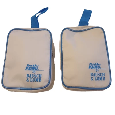 2 x Bolso con Cremallera RENU By Bausch & Lomb Medicina Viaje Cosmético De Colección - Imagen 1 de 4
