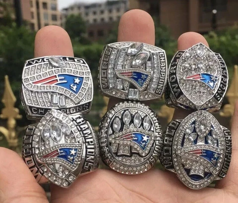 All 6-time New E‘ngland Tom Championship 'Patriots Brady Rings Set Cover